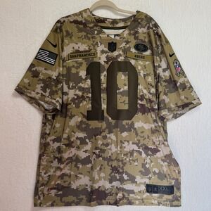 Nike San Francisco 49ers Garoppolo #10 Salute To Service Jersey XXL Camo NFL